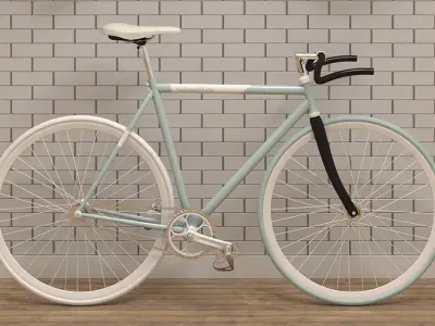 Fixie Bikes - Vintage Bikes Low-poly 3D model
