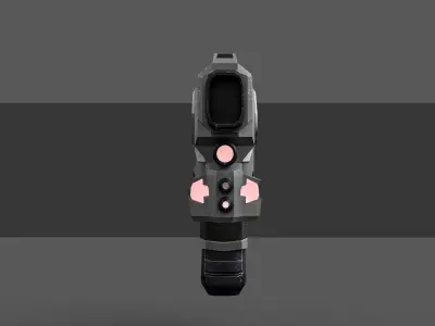 Low Poly Sci-Fi Pistol  Low-poly 3D model