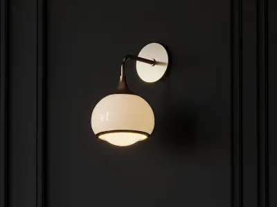 Reese 3-2-1-Light Aged Brass Wall Sconce 3D model