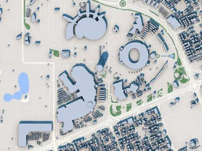 Aspire Tower Tornado Tower Doha Qatar 3D model