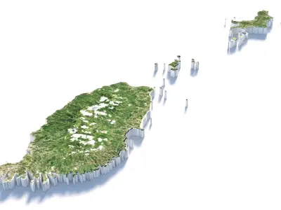 Grenada Terrain Country 3D model