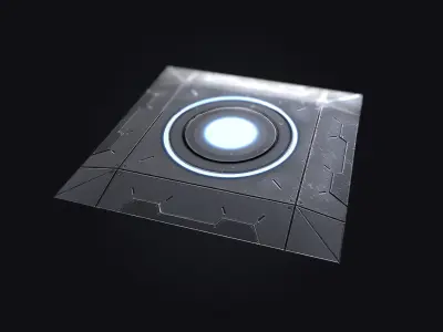 Sci-fi Platform - Low Poly Low-poly 3D model