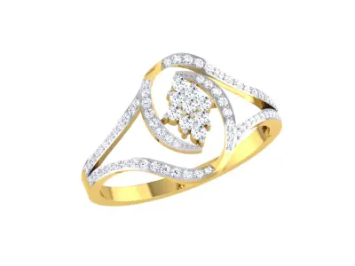Women Ring Render 3dm STL OBJ FBX Details 3D print model 31