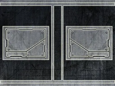 Sci-Fi Wall Panel Low-poly 3D model