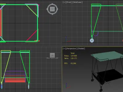 Gubi Mategot trolley 3D model