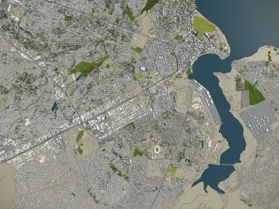 Dar Es Salaam Low-poly 3D model
