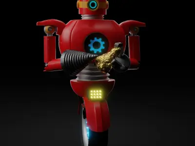 3D Drill Drone Robot 3D model