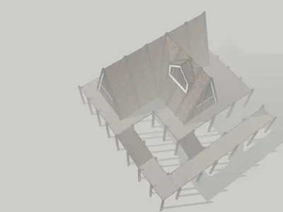 Cabin house v2 3D model