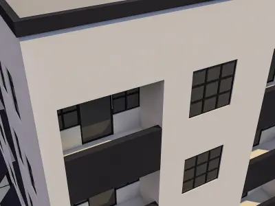 Apartment Building 002 3D model