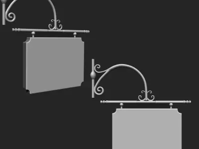 Sign Board Collection IMM Brush Pack 8 in One Vol 2 3D model