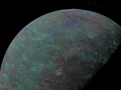 alien moon 004 Low-poly 3D model