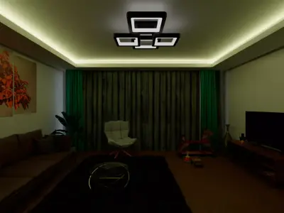 Chandelier 9967-4 carob 3D model