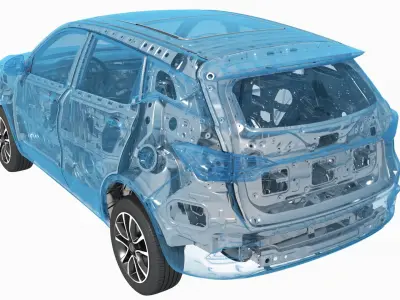  Hybrid Electric SUV frame Chassis X-Ray 