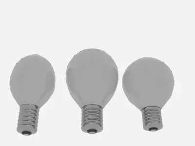 Bulbs three light Low-poly 3D model