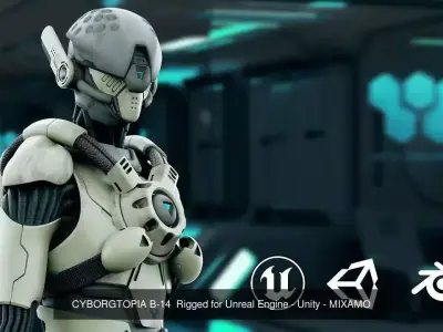 CYBORGTOPIA  HUMANOIDS COLLECTION 02 3D Model Pack