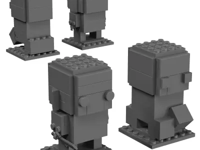 Lego BrickHeadz - 41612 Steve and Creeper 3D model