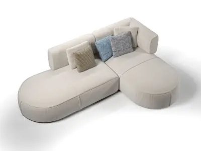 553 Bowy 24 51 2 Seater Modular Sofa 3D model