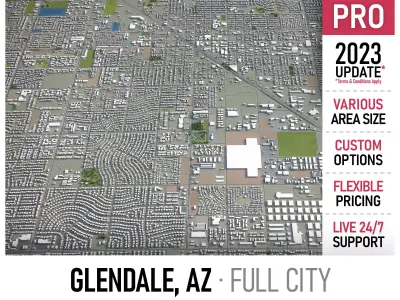 Glendale  Low-poly 3D model