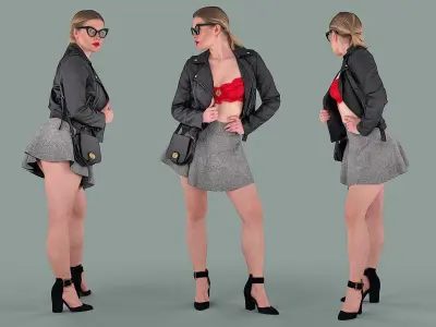 Bold Daring Provocatively Chic Girl 3D model