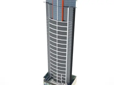Aurora Tower Low-poly 3D model