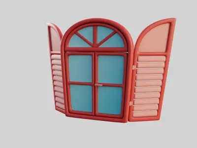 Cartoon Window 23b 3D model
