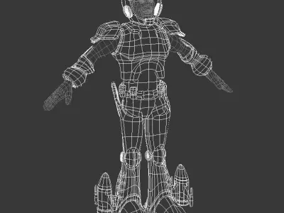 Cartoon Spaceman 3D model