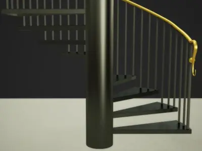 Spiral stairs 3D model