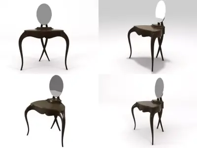 76-0050 dressing table with mirror 3D model