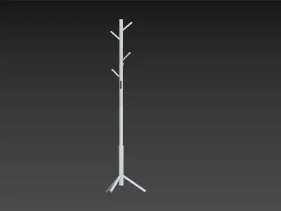 Bremen Coat Hanger White 3D model