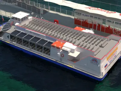  Sightseeing Boat Floating on Water 