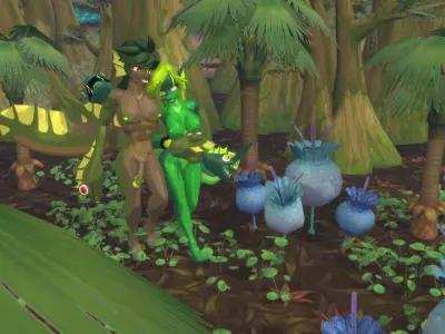 Acheron Hydra Nude Low-poly 3D model