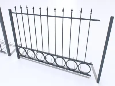 Metal Fences Pack 3 Low-poly 3D model