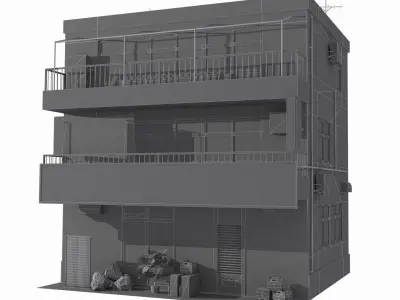 Tokyo House 001 Low-poly 3D model