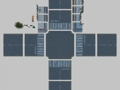 Paving Sidewalk 3 3D model