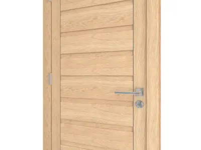 Door-050 wooden door 3D model