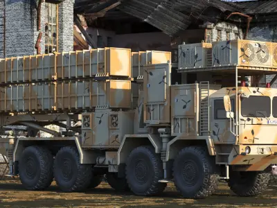  Iran Air Defence Bavar 373 Rigged for Cinema 4D 
