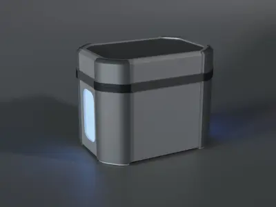 Futuristic Crate Low-poly 3D model