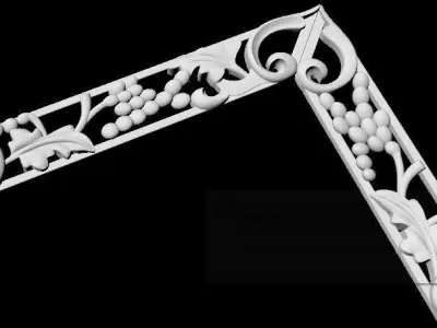 carved mirror 3D model