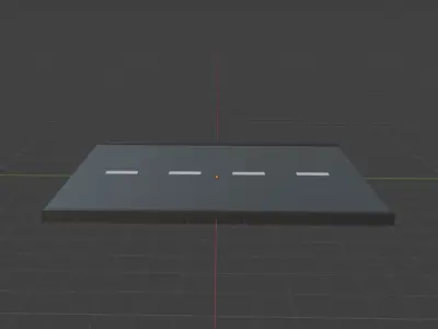 Lowpoly Road Low-poly 3D model