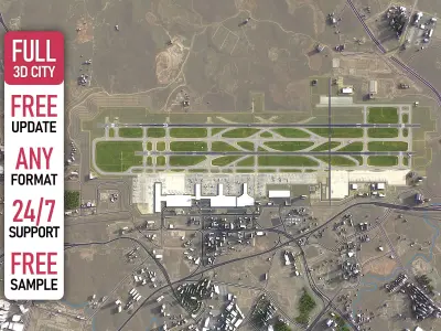 Guiyang - 3D Airport Model Low-poly 3D model