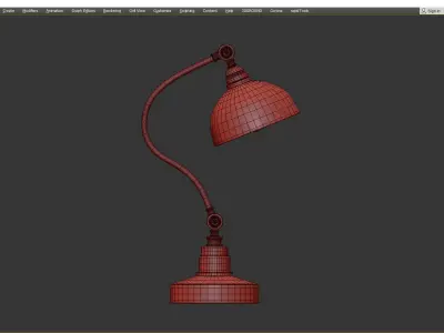 Modern Industrial Desk Lamp Low-poly 3D model