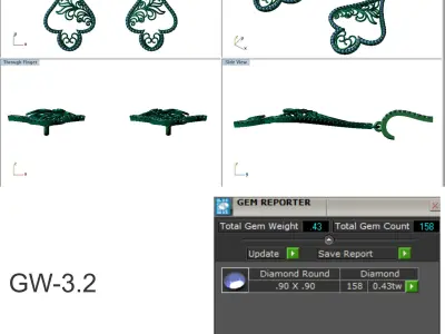 Jewelry Collection bracelet with flower 3D print model