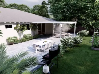 3D Exterior Scene 3D model design garden and landscape 3D model 24