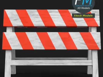 Construction barrier 3D model purchase