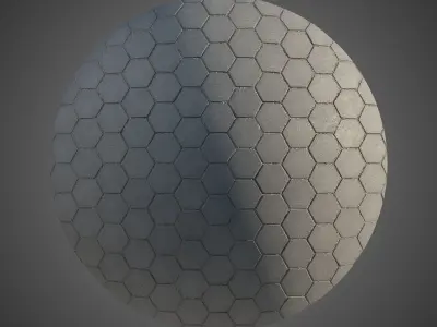8K Large Area Hex Pavement 01 - 3 Variations Texture