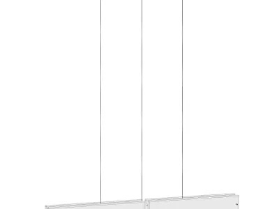 Lighting fixture with linear crystal 3D model