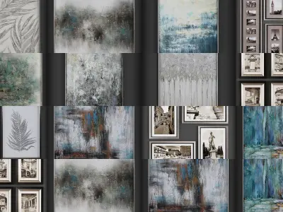 Collection of Picture Frames - 20 sets 3D Model Pack 3