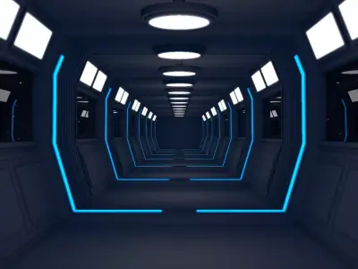 Sci Fi Corridor 3D model