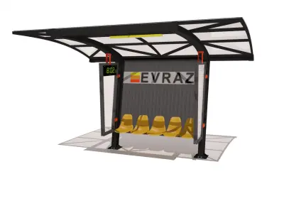 Bus Stop Bus station 3D model