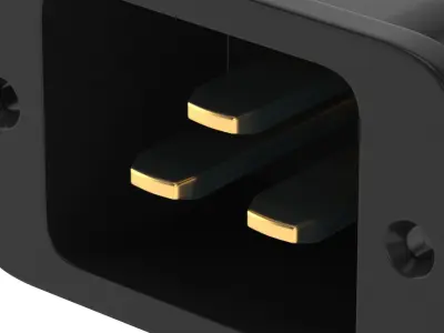 IEC 320 C20 Socket Module 3D model